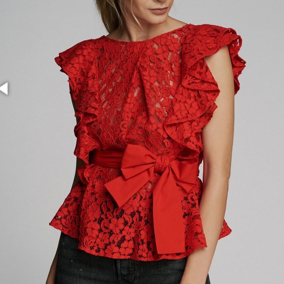 NWT- Marissa Webb Lace Top - Picture 4 of 10